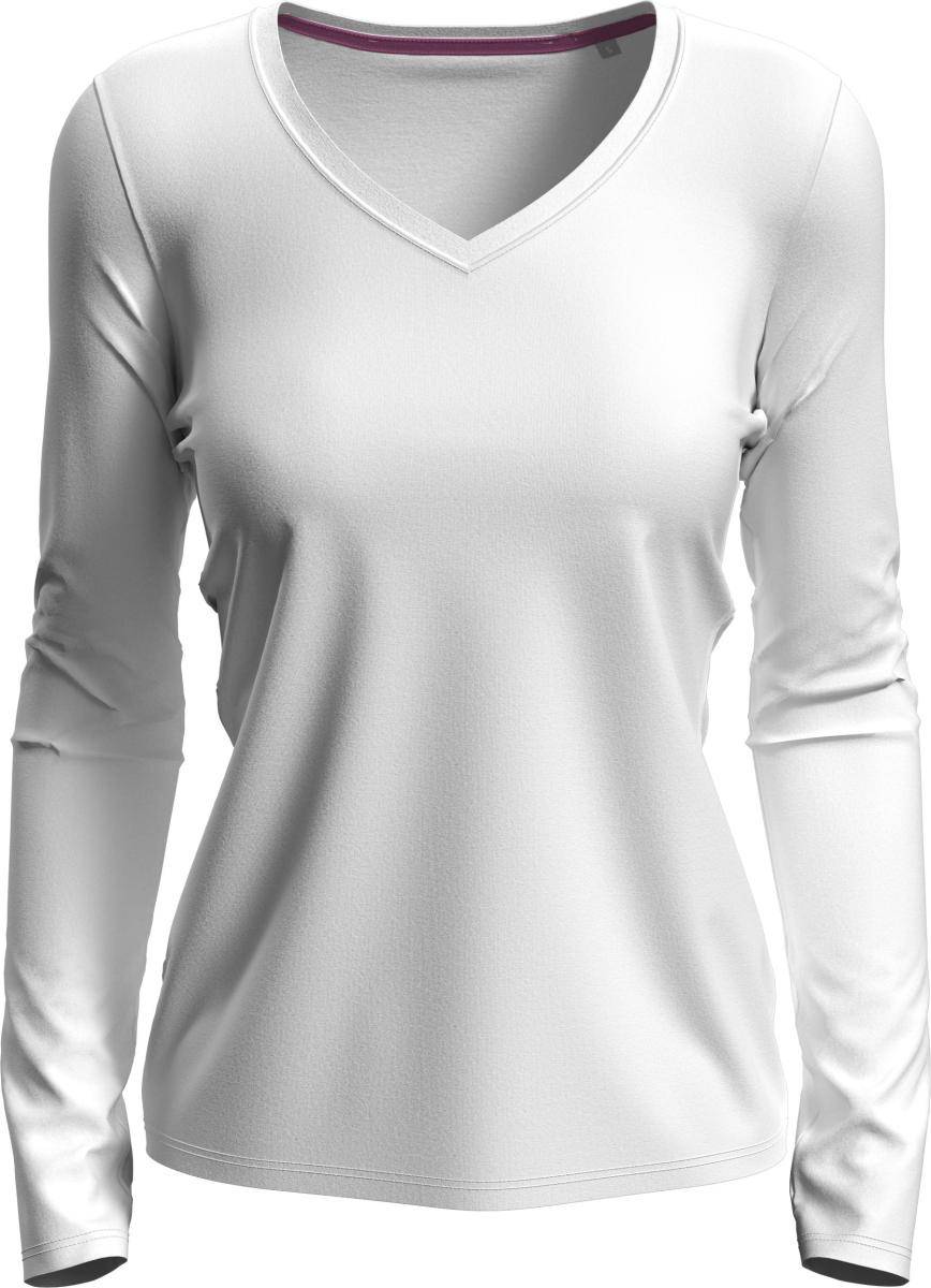 Claire V-neck Long Sleeve dámske STEDMAN, biela, XS