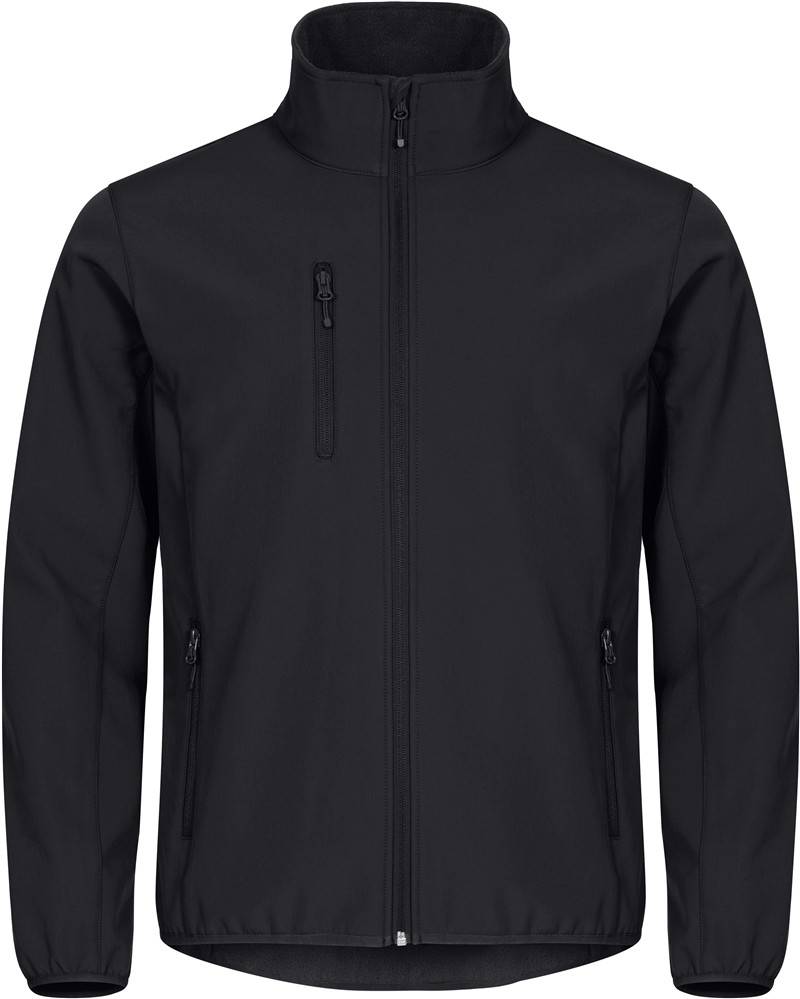 Clique|Classic Softshell Jkt M, Pánska 3vrstv.softshell bunda, čierna, XS