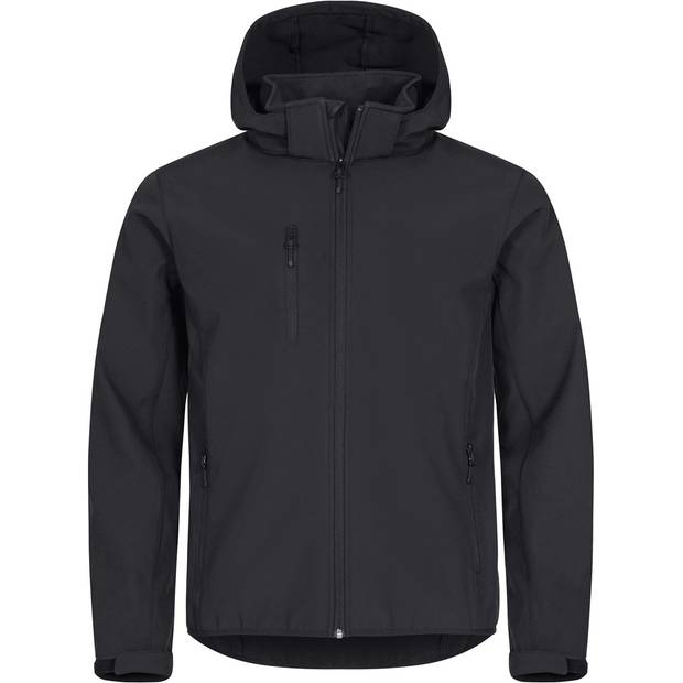 Clique|Classics Softshell Hoody M, Pánska 3vrstv.softshell bunda s kapuc., čierna, L Clique|Classics Softshell Hoody M, Pánska 3vrstv.softshell bunda s kapuc., čierna, L