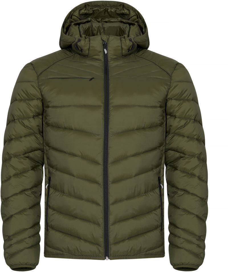 Clique|Idaho Jacket Men, Pánska prešív. bunda, zelená Fog, M
