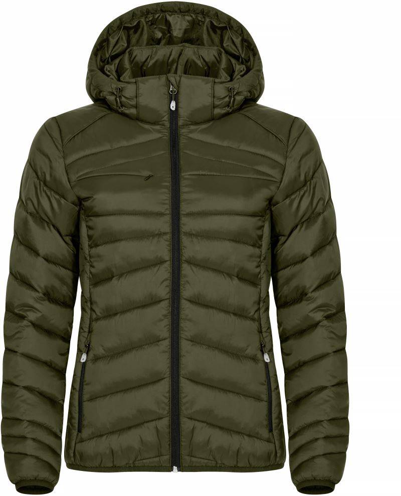 Clique|Idaho Jacket Women, Dámska prešív. bunda, zelená Fog, S