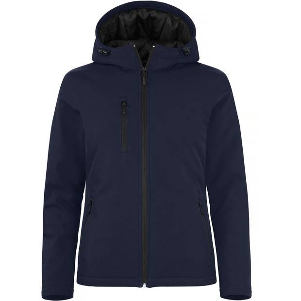 Clique|Padded Hooded Softshell, Dámska zatepl.softshell bunda s kapuc., modrá Dark Navy, M Clique|Padded Hooded Softshell, Dámska zatepl.softshell bunda s kapuc., modrá Dark Navy, M