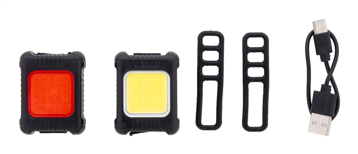 Cobik sada dobíjacích svetiel na bicykel, čierna