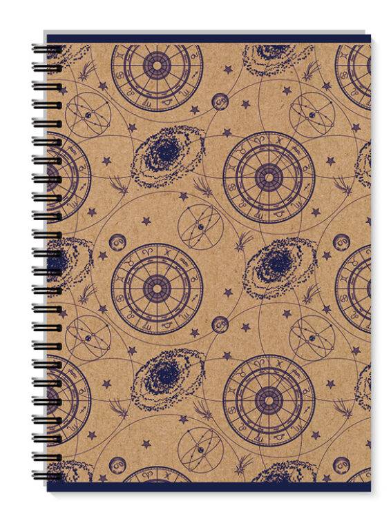 College blok A4 linajkový Zodiac kraft, viacfarebná