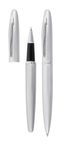 COMTESSE Psací souprava, kuličkové pero, roller v krabičce, stříbrná