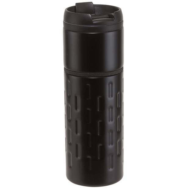 CONNIE nerezový termohrnek, 400 ml, vnitřek plast, černá CONNIE nerezový termohrnek, 400 ml, vnitřek plast, černá