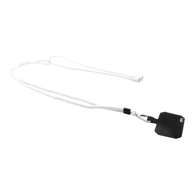 Corphon RPET lanyard na mobil, biela Corphon RPET lanyard na mobil, biela