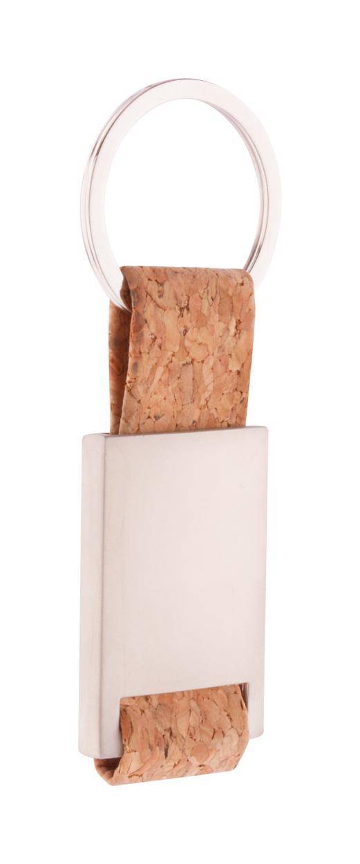 Cortica přívěsek na klíče, hnědá přírodní