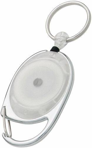 CORTINA karabina s kroužkem na klíče, skipas, transparentní bílá