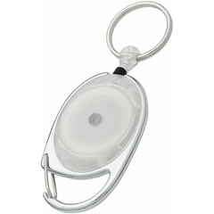 Obrázok ku produktu CORTINA karabína s krúžkom na kľúče, skipas,transparentná biela