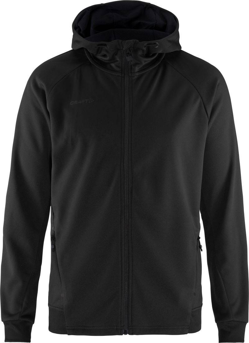 Craft Corp.| ADV Unify Hoodie Jacket M, Pánska bunda s kapuc., čierna, XS