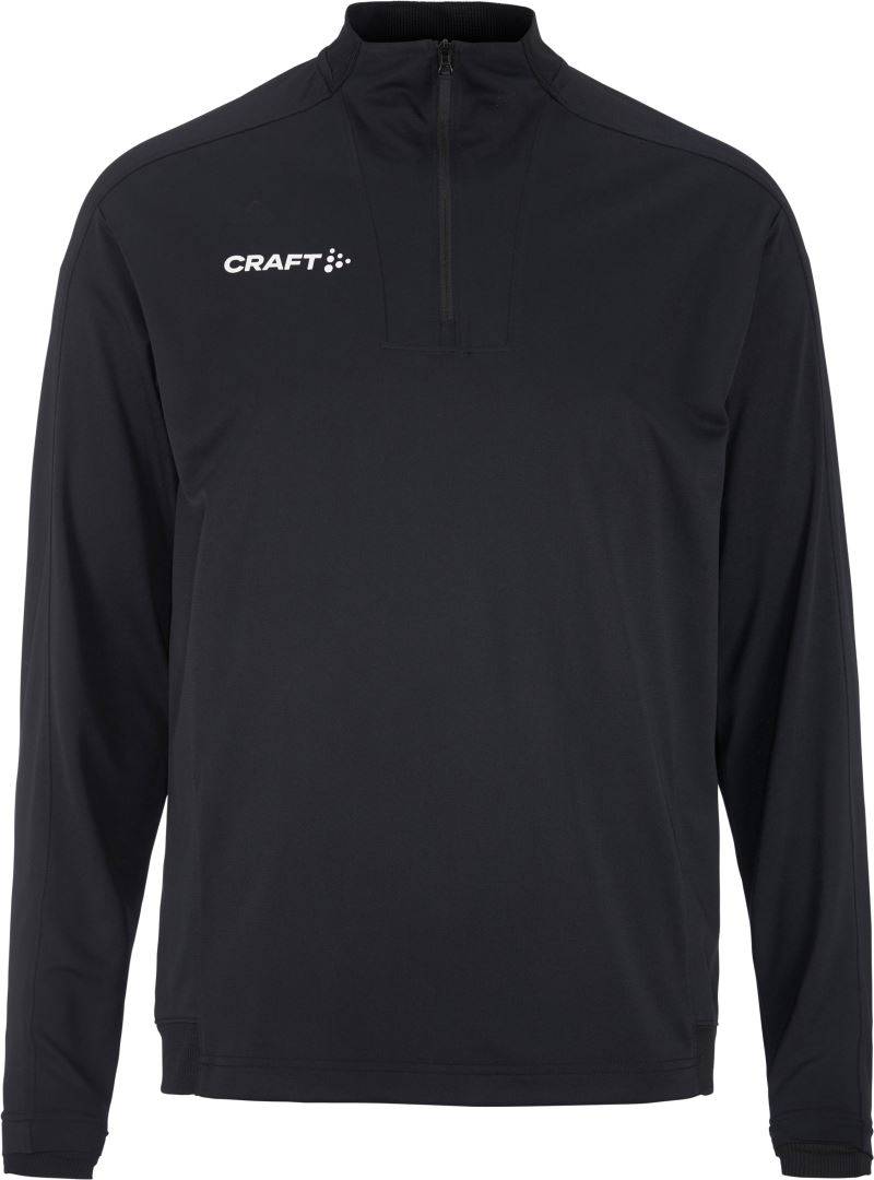 Craft TW|Evolve 2.0 Half Zip M, Pánska tréningová bunda s 1/4 zipsom, čierna, XS
