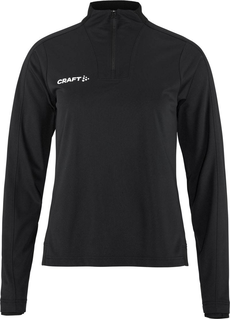 Craft TW|Evolve 2.0 Half Zip W, Dámska tréningová bunda s 1/4 zipsom, čierna, XS