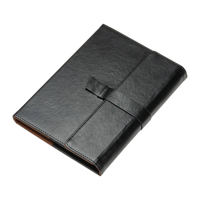 CrisMa koženkový  zápisník A5 s riadkovanými stran, čierna