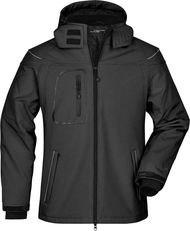 Daiber|JN 1000, Pánska 3vrstv.zimná softshell bunda, čierna, 4XL