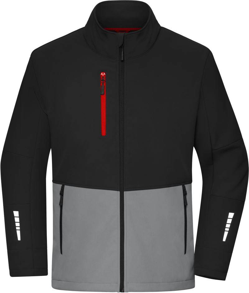 Daiber|JN 1886, 3vrstv.softshell bunda, čierna-sivá Metal, XS