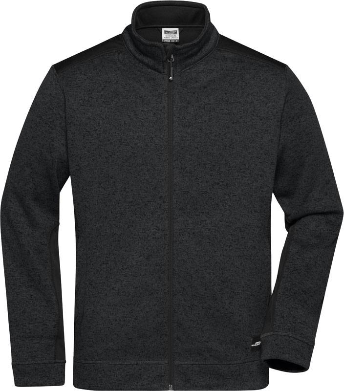 Daiber|JN 862, Pánska prac.bunda pletený fleece-Strong, čierna-čierna, XXL