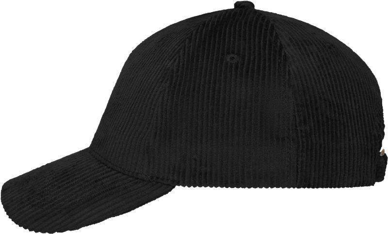 Daiber | MB 6253, 6 panelová menčestrová šiltovka, čierna, onesize
