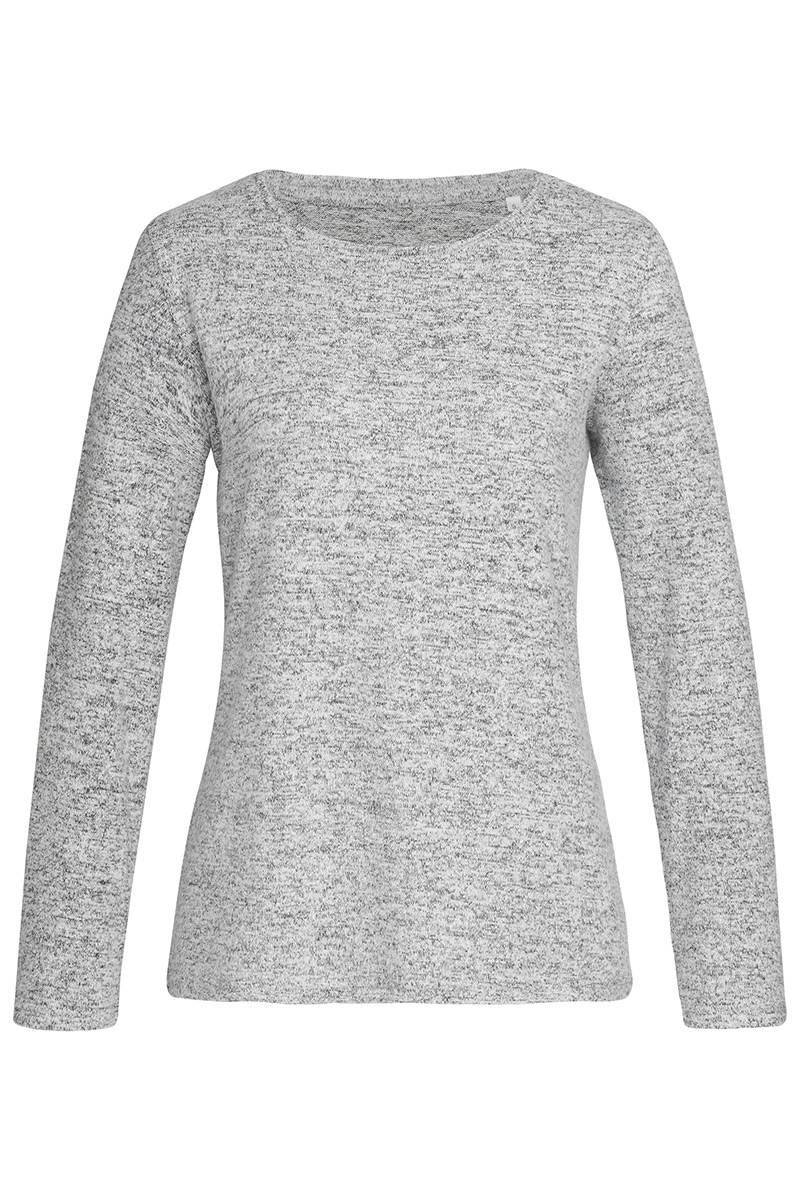 Dámska mikina STEDMAN KNIT SWEATER svetlosivá M