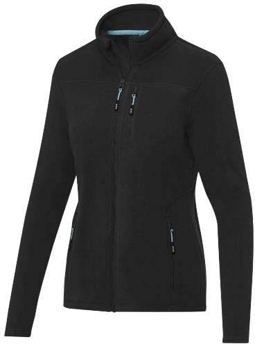 Dámska recyklovaná celorozopínacia fleecová bunda GRS Amber, čierna, XS