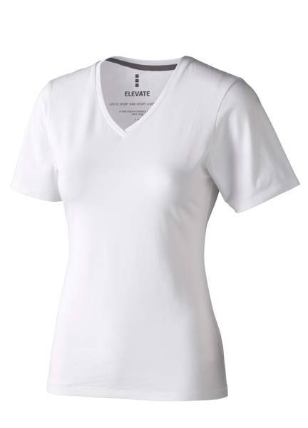 Dámske tričko Kawartha s krátkym rukávom, V-NECK, biela M