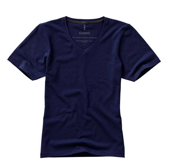 Dámske tričko Kawartha s krátkym rukávom, V-NECK, nám.modrá XL