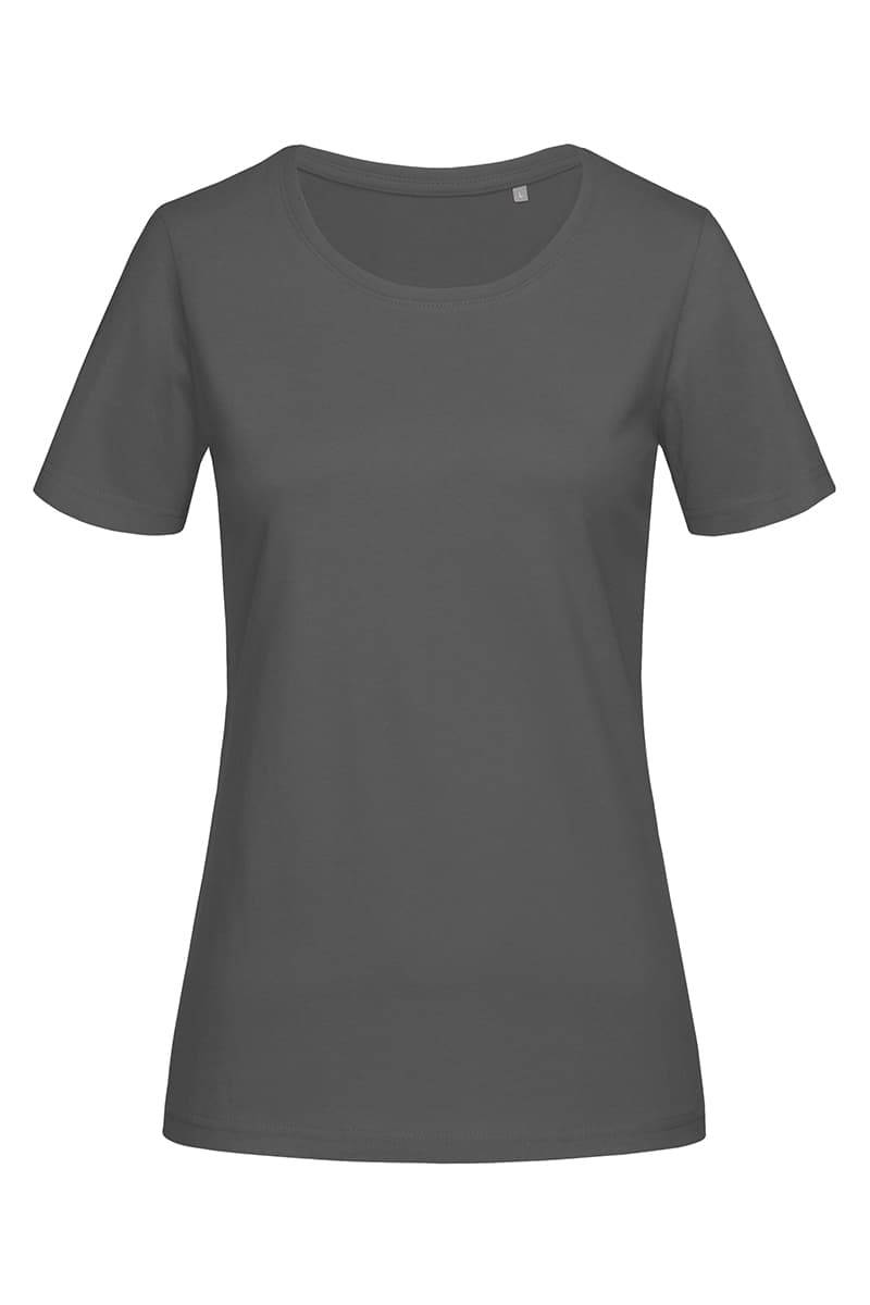 Dámske tričko STEDMAN Lux Fitted - Crew neck, slate šedá, 2XL