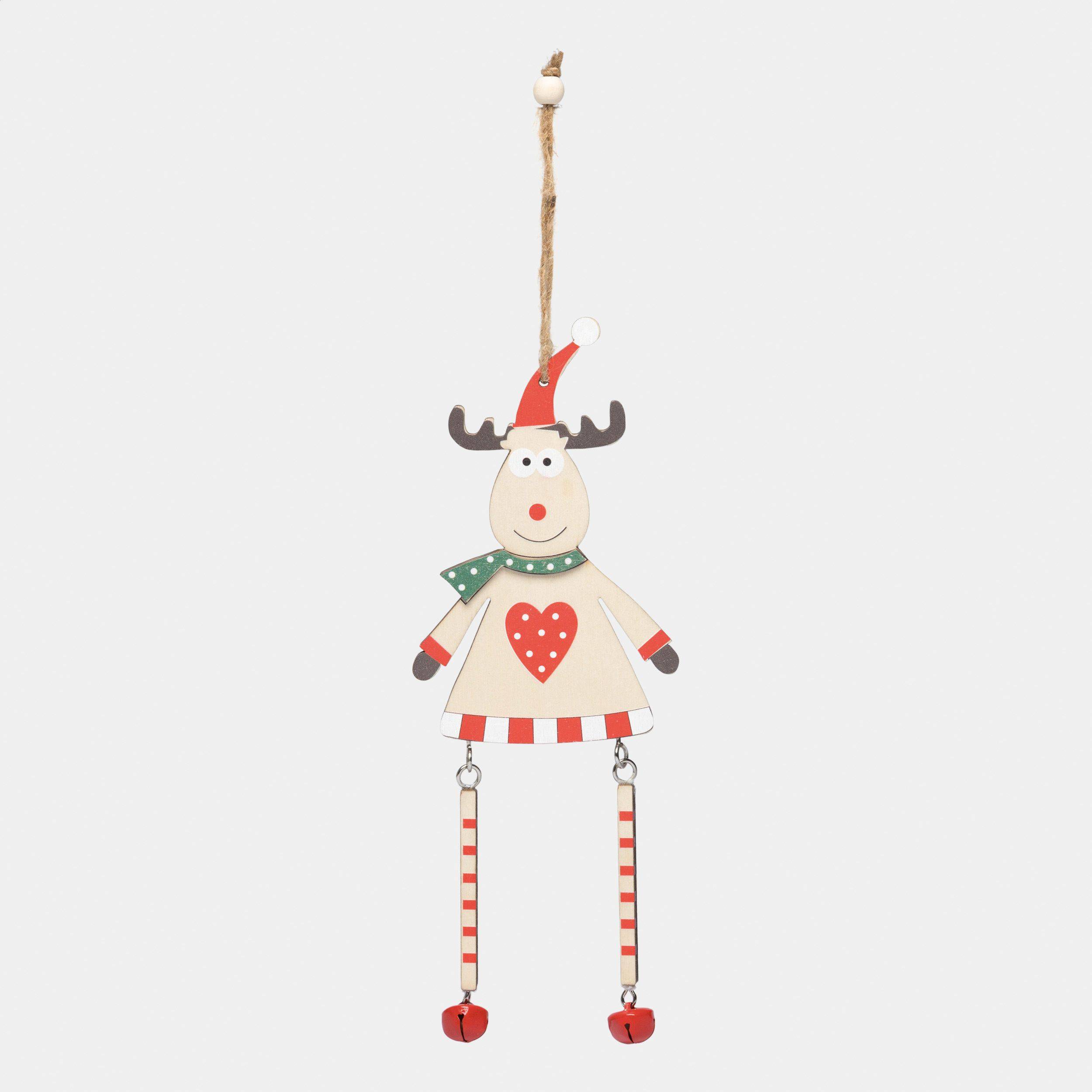 Darček / prívesok na vianočný stromček WOODEN ELK, hnedá