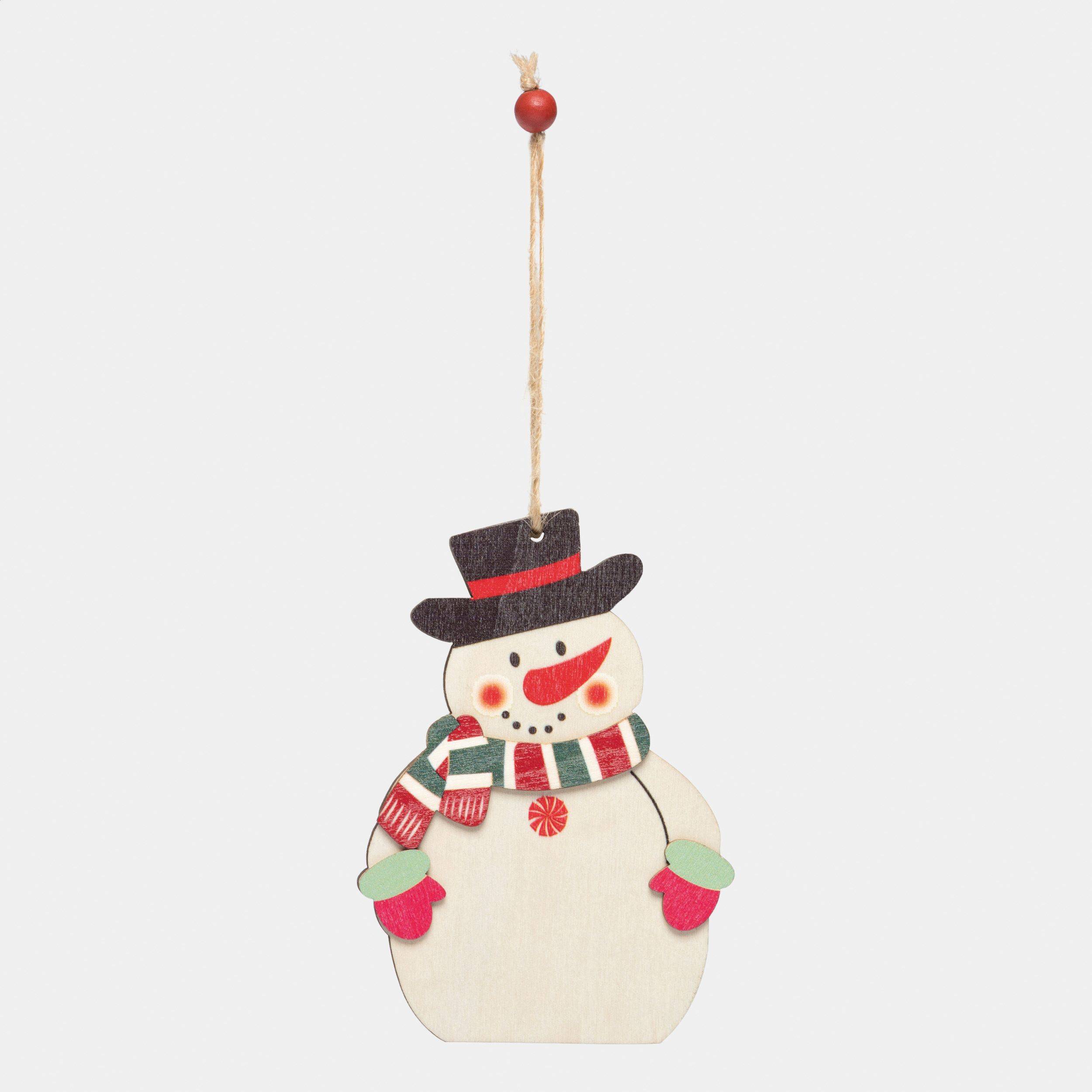 Darček / prívesok na vianočný stromček WOODEN SNOWI, hnedá