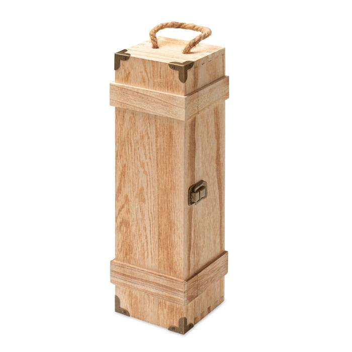 Darčeková krabica na víno, drevo, hnedá Wood