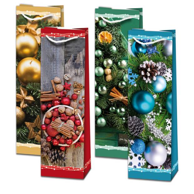 Dárková taška na láhev "B" 120x400mm, vícebarevná 10ks Dárková taška na láhev "B" 120x400mm, vícebarevná 10ks