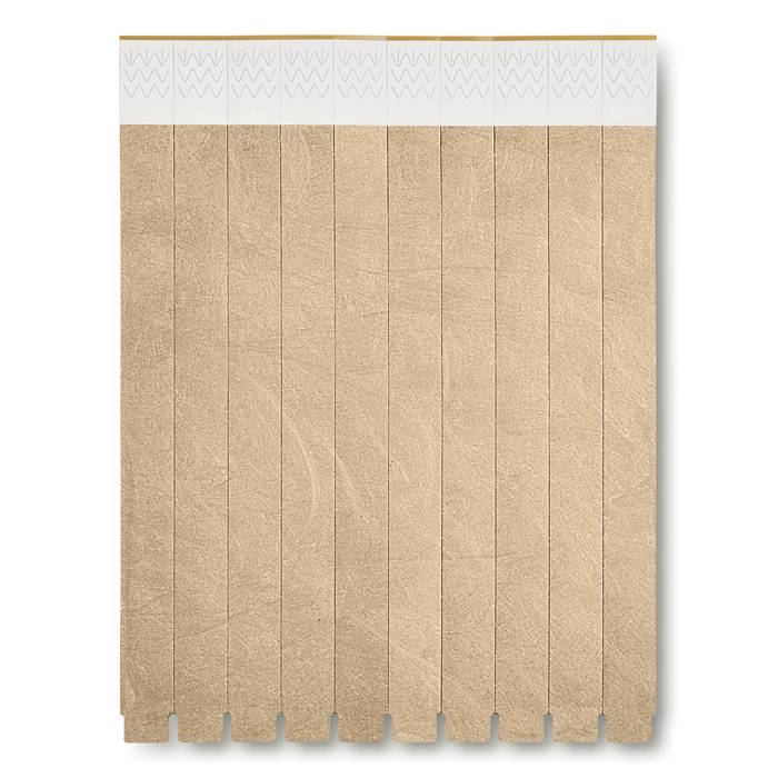 DAUTER papírové náramky na listu, 10 ks, zlatá