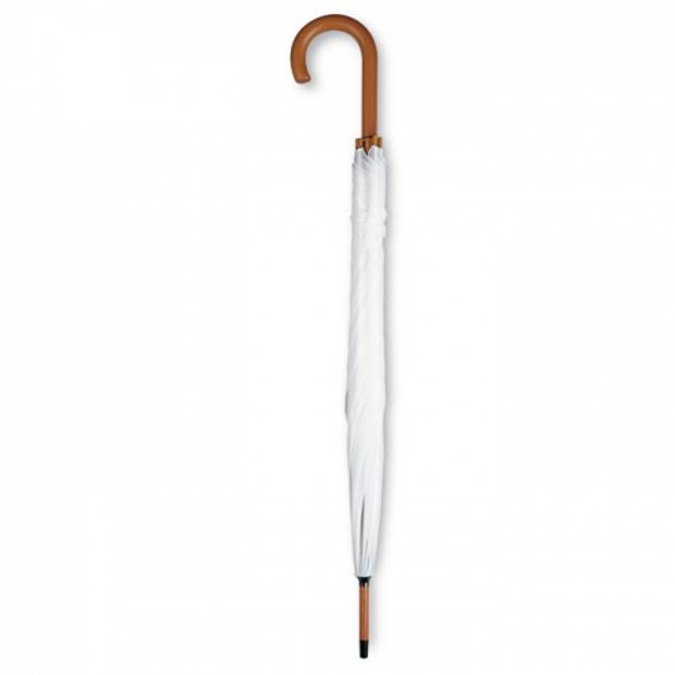 Dáždnik s drevenou rúčkou, biela Dáždnik s drevenou rúčkou, biela