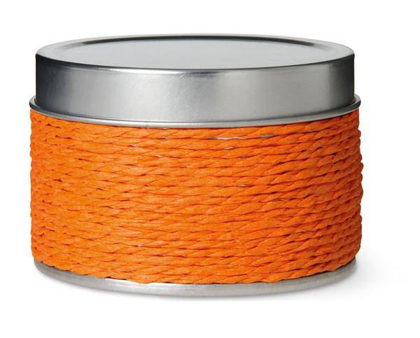 Delice vonné svíčky v plechové krabičce, oranžová, pomeranč