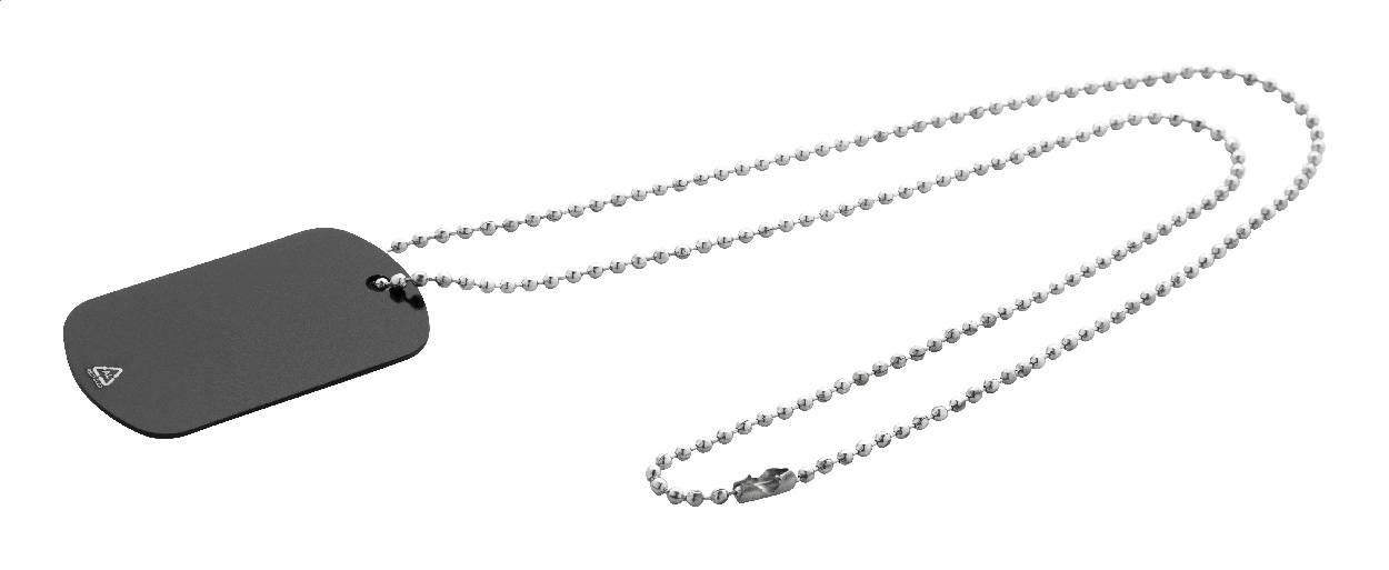 Delta náhrdelník s identifikačným štítkom, čierna