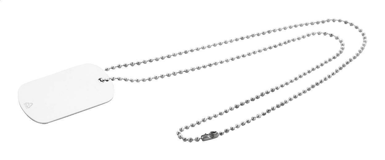Delta náhrdelník s identifikačným štítkom, sivá Silver