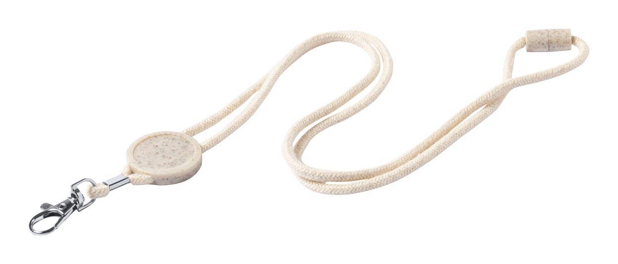 Denain lanyard, hnedá prírodná  