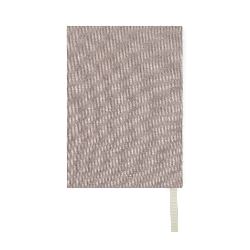 Deníkový zápisník VINGA Thankfulness z GRS recykl. papíru, hnědá béžová