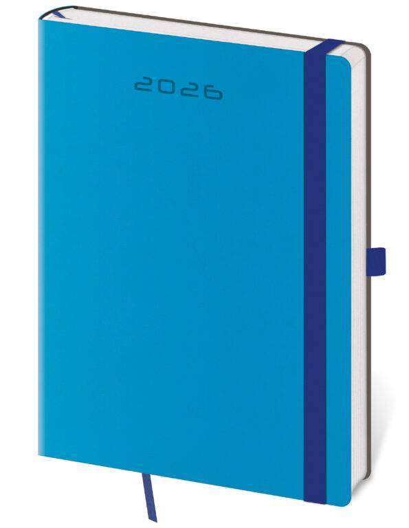 Denný diár A5 Flexies modrý s pútkom, 2026