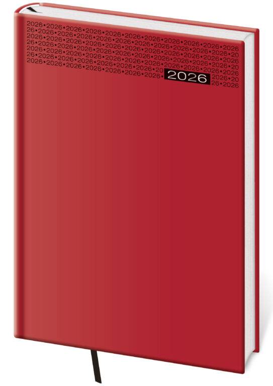Denný diár A5 Gommato červený, 2026