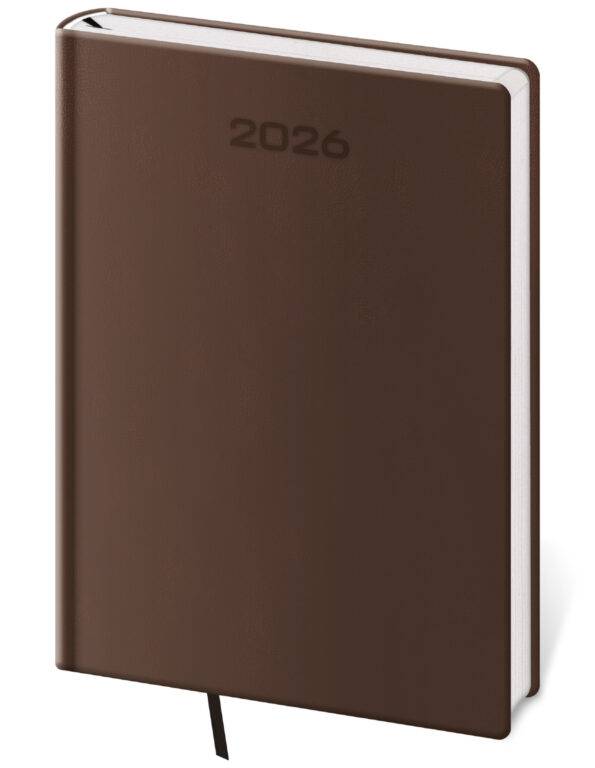 Denný diár A5 Soft hnedý, 2026