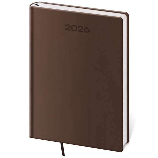 Denný diár A5 Soft hnedý, 2026 Denný diár A5 Soft hnedý, 2026