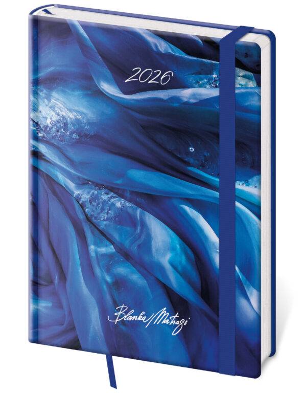 Denný diár A5 Vario Matragi Blue s gumičkou, 2026