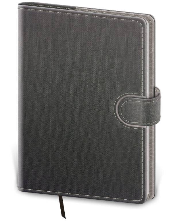 Denný diár B6 Flip šedo/sivý, 2026