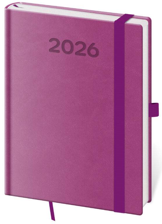 Denný diár B6 Print Pop fialový, 2026