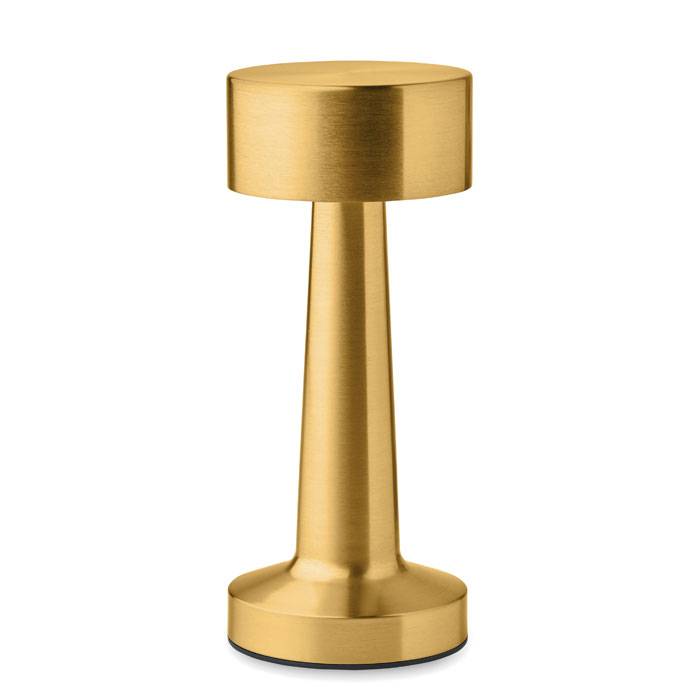 Dobíjacia kovová stolná lampa, žltá Gold