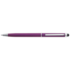 Obrázok ku produktu DORAN plastové guľôčkové pero modrá náplň so stylusom, fialová