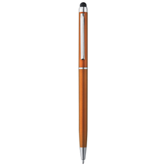 Obrázek k produktu DORAN plastové kuličkové pero modrá náplň se stylusem, oranžová