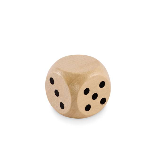Drevená kocka 3 cm, hnedá Wood