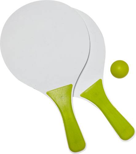 Dřevěná sada, 2 rakety, míč, zelená